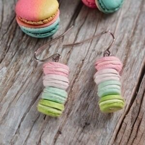MODCLOTH COLORFUL FRENCH MACAROON EARRINGS
